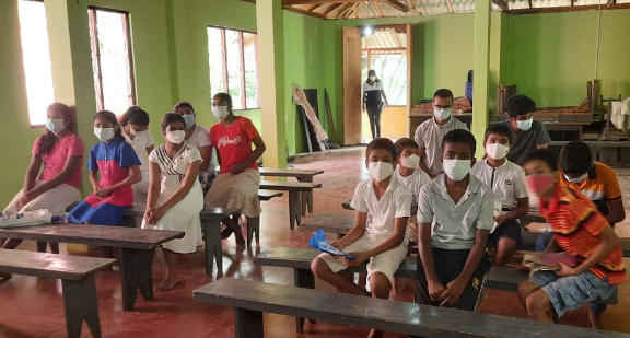 preparation of classrooms in the children's homes of the Welegama Model Village Children's Club 2012.10.12