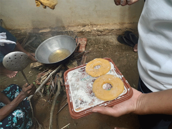 donut making and yoga training