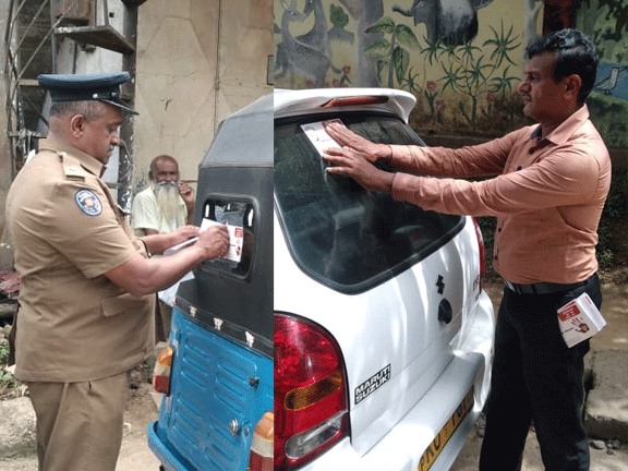 Protect children sticker campaign 